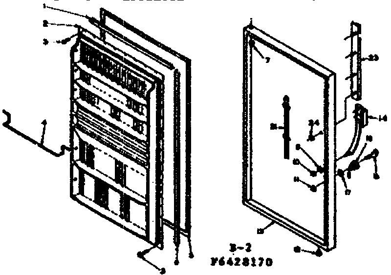 Kenmore 1066428170 door parts diagram