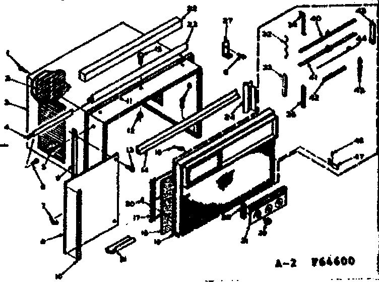 Kenmore 10664600 cabinet parts diagram
