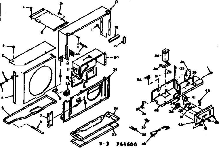 Kenmore 10664600 air flow parts diagram