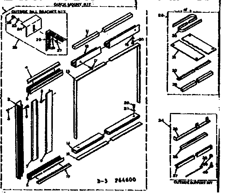 Kenmore 10664600 kit parts diagram