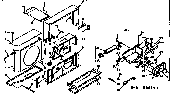 Kenmore 10665150 air flow parts diagram