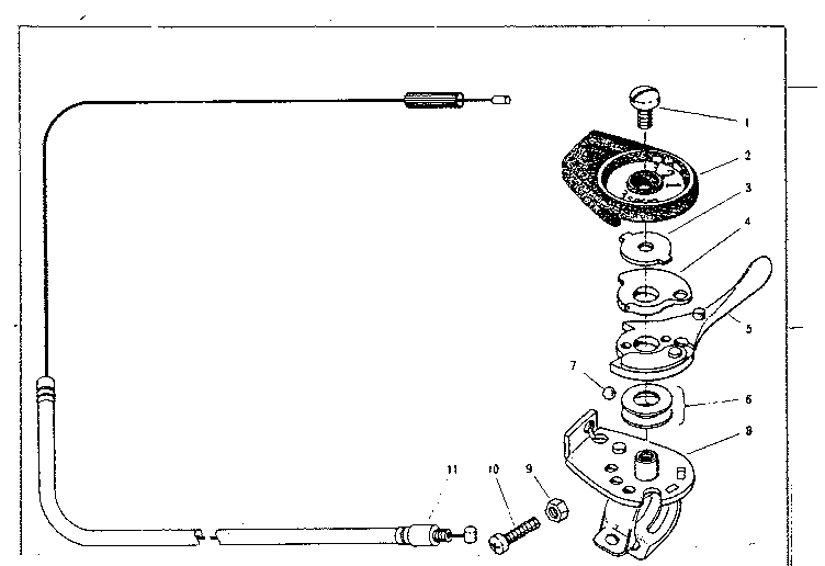 Sears 502473990 trigger lever and cable assembly diagram