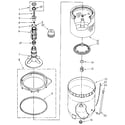 Kenmore 11082673110 agitator, basket and tub diagram