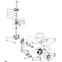Kenmore 11082673110 brake clutch, gearcase, motor and pump diagram