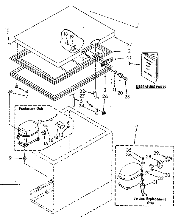 Kenmore 1988181980 door and unit parts diagram