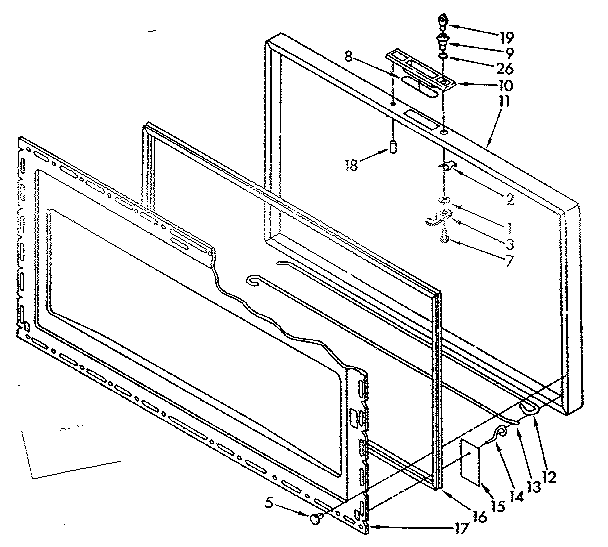 Kenmore 1988182280 door parts diagram