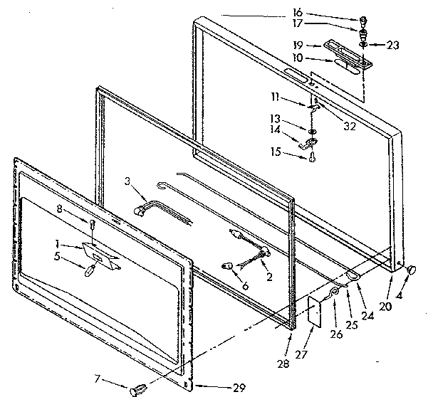 Kenmore 1988183880 door parts diagram