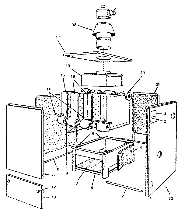 Kenmore 229965270 jacket - sections & base parts diagram