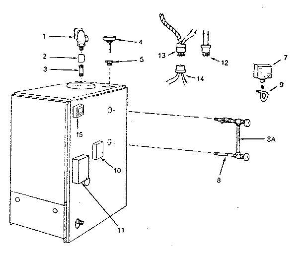 Kenmore 229965270 pressure and glass gauge assembly diagram