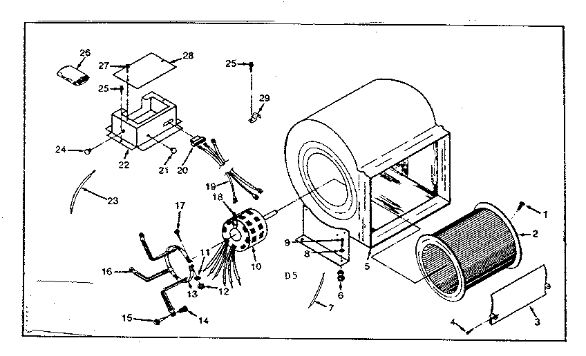 Kenmore 867741433 blower assembly diagram