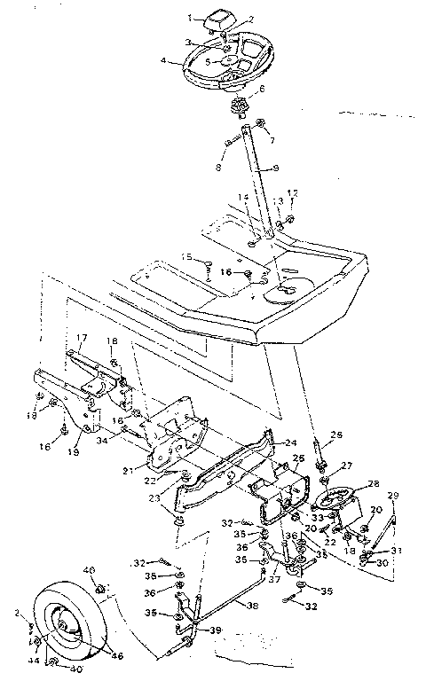 Craftsman 502255620 steering system diagram