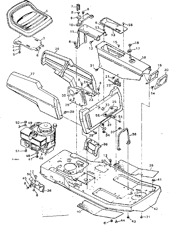 Craftsman 502255621 body and chassis diagram