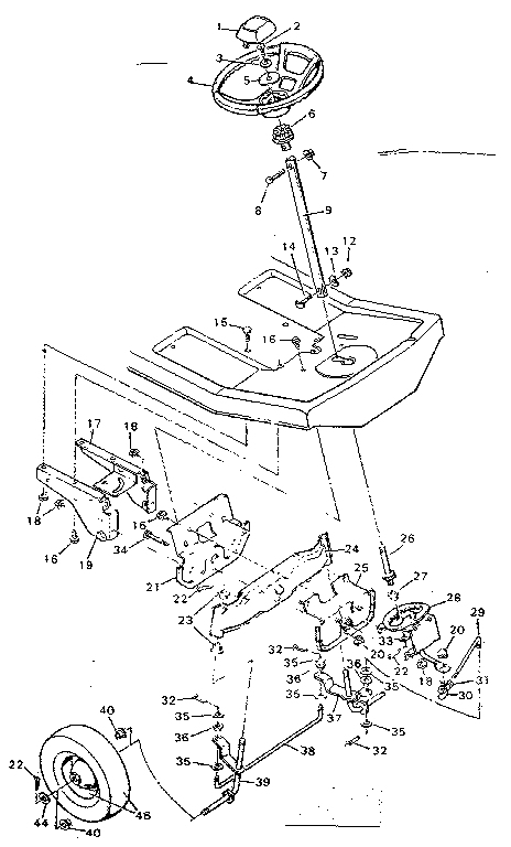 Craftsman 502255621 replacement parts steering system diagram