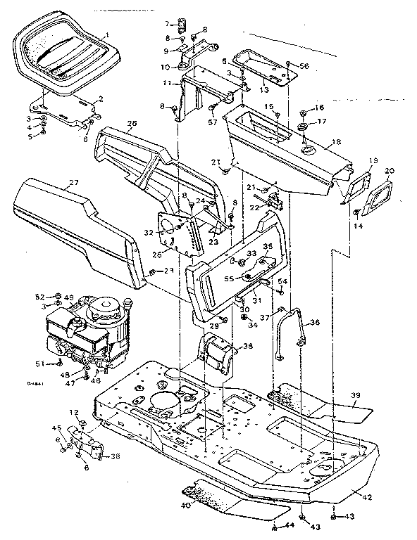Craftsman 502255622 replacement parts body and chassis diagram