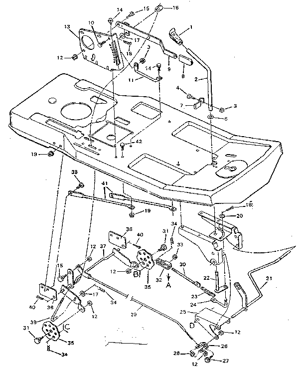Craftsman 502255622 replacement parts blade housing suspension diagram