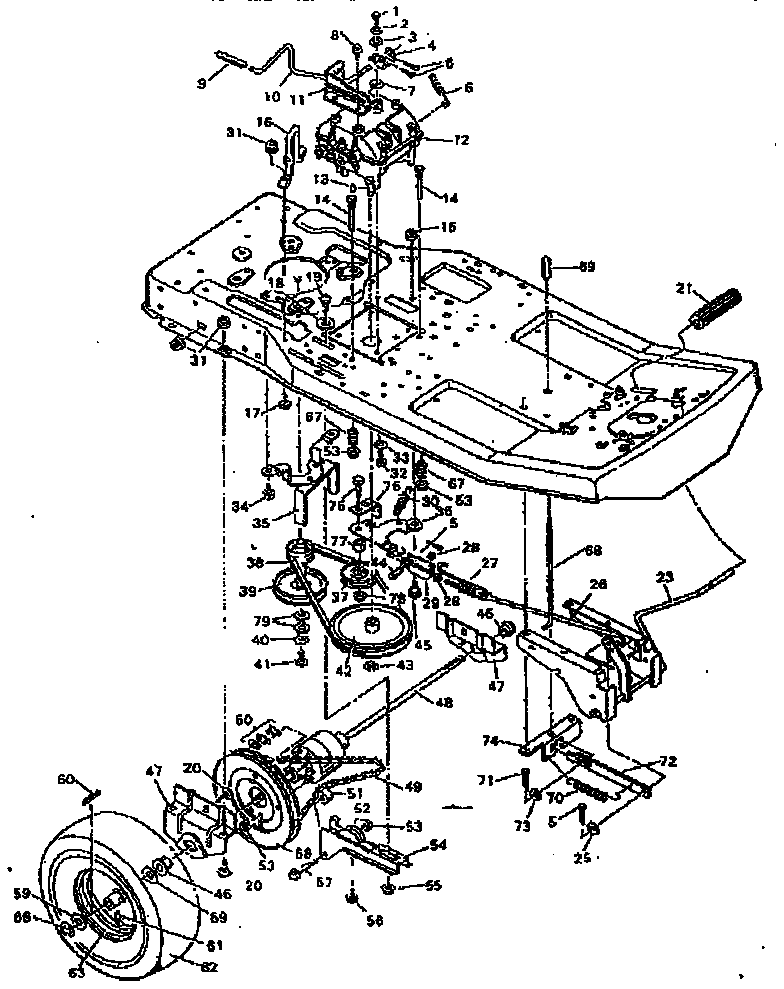 Craftsman 502255623 replacement parts drive system diagram