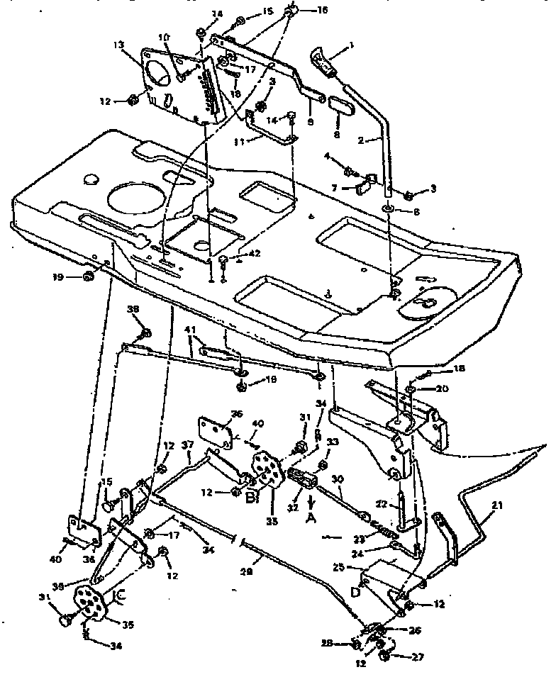 Craftsman 502255623 replacement parts blade housing suspension diagram