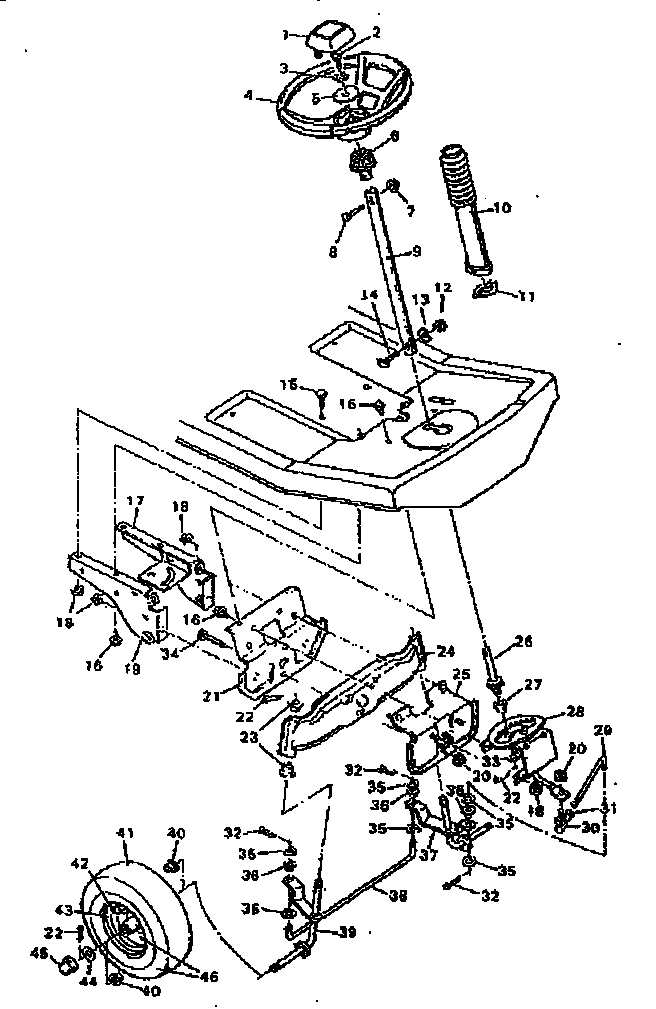 Craftsman 502255630 replacement parts steering system diagram