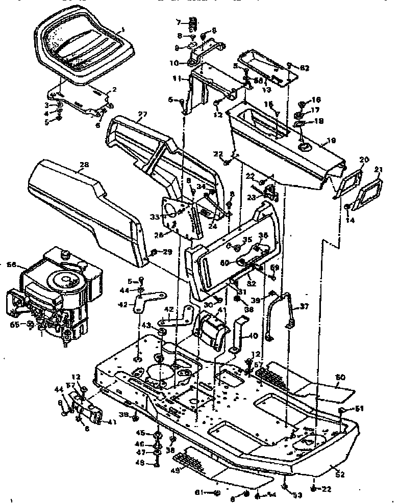 Craftsman 502255631 replacement parts body chassis diagram