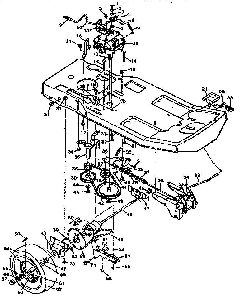 Craftsman 502255631 replacement parts drive system diagram