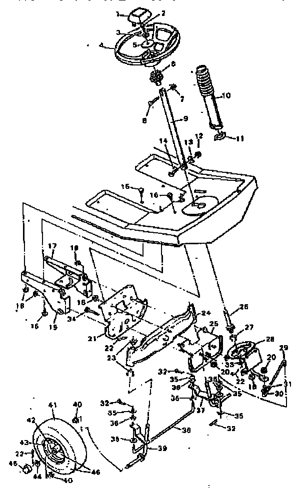 Craftsman 502255631 replacement parts steering system diagram