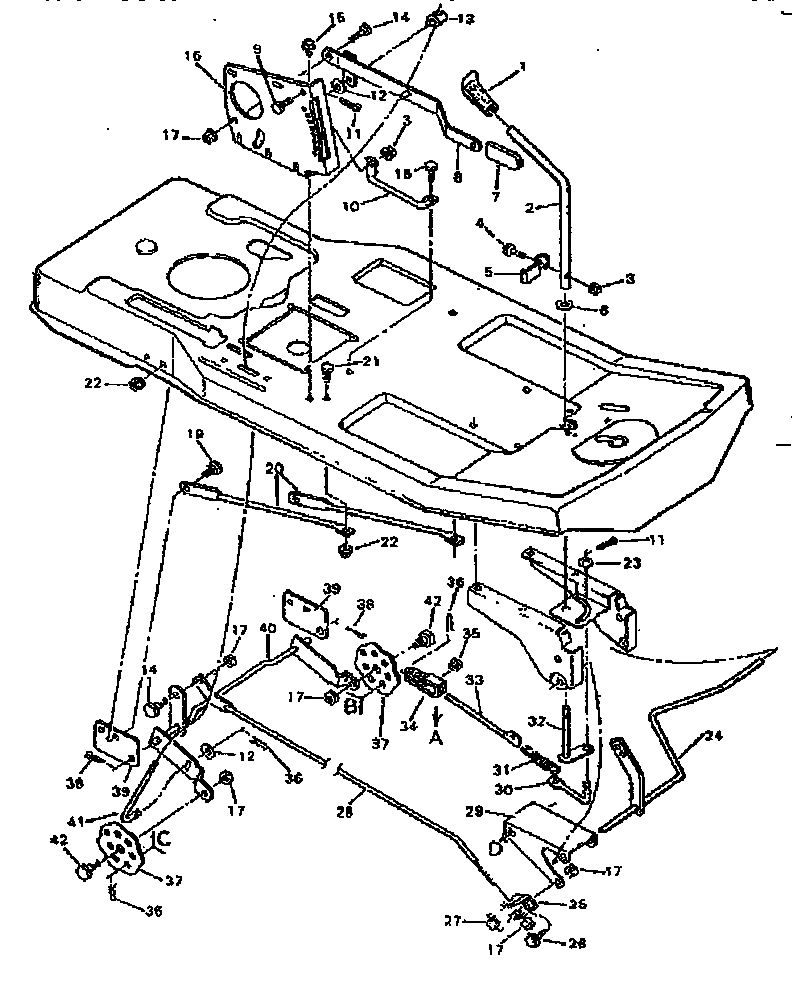 Craftsman 502255631 replacement parts blade housing suspension diagram