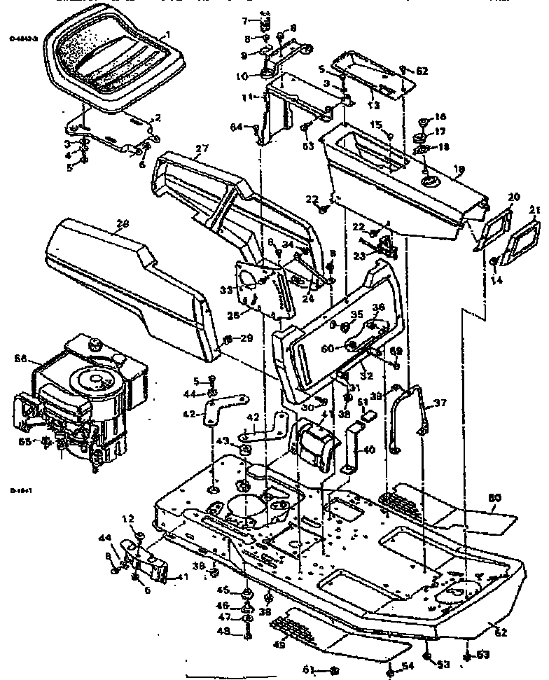 Craftsman 502255632 replacement parts body chassis diagram