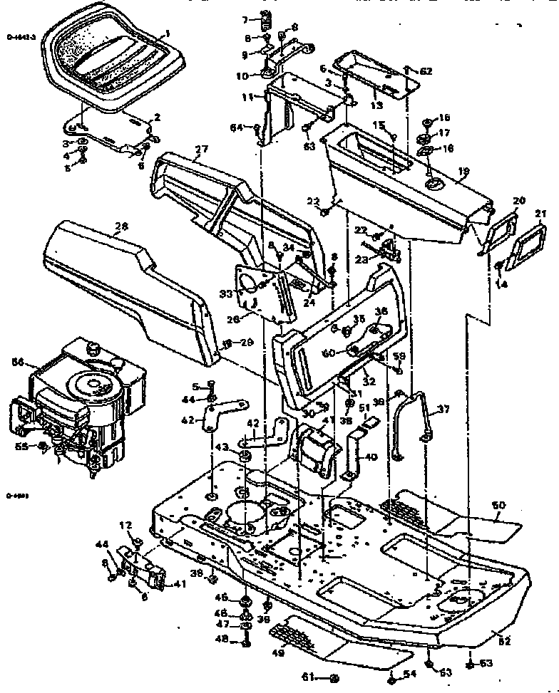 Craftsman 502255633 replacement parts body chassis diagram