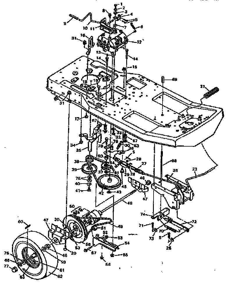 Craftsman 502255633 replacement parts drive system diagram
