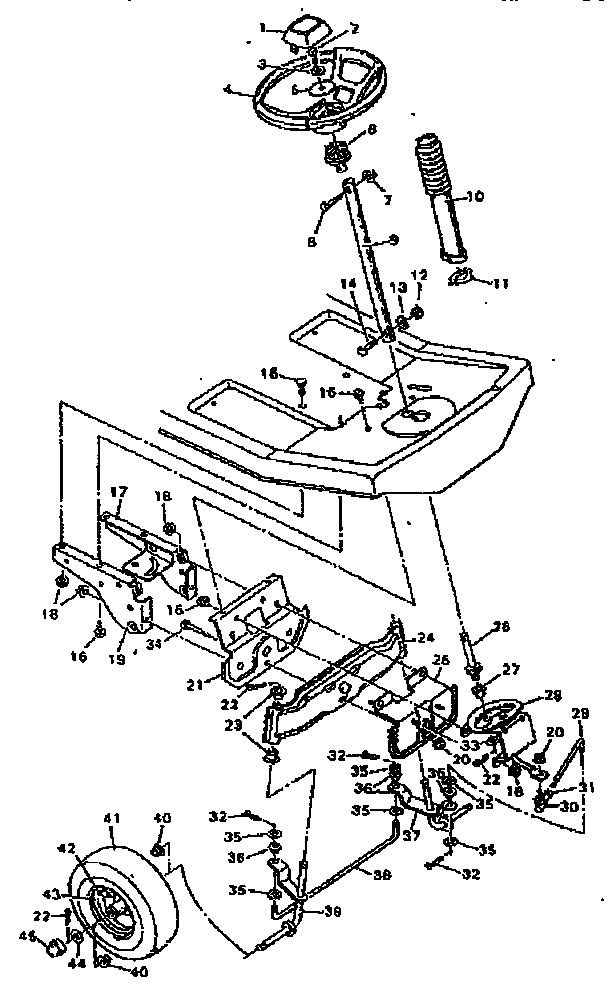 Craftsman 502255633 replacement parts steering system diagram