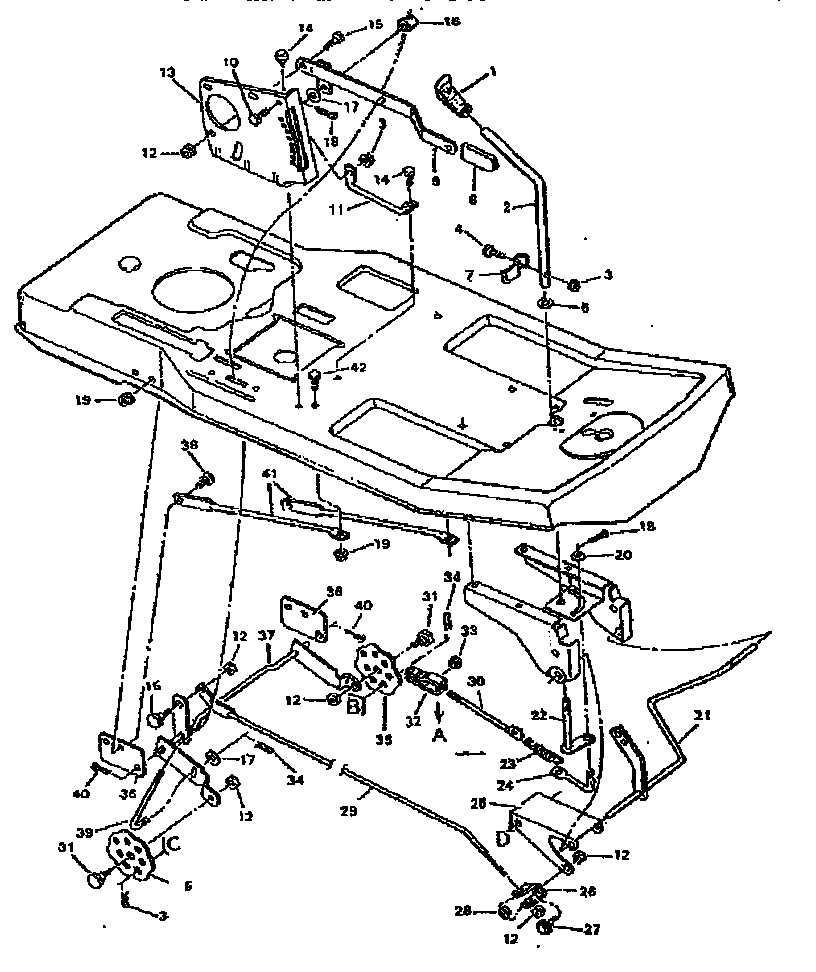 Craftsman 502255633 replacement parts blade housing suspension diagram