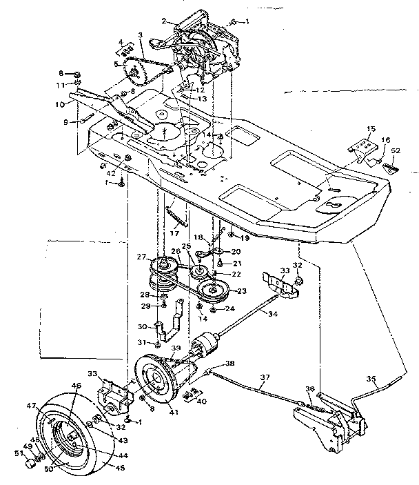 Craftsman 502255651 replacement parts drive system diagram