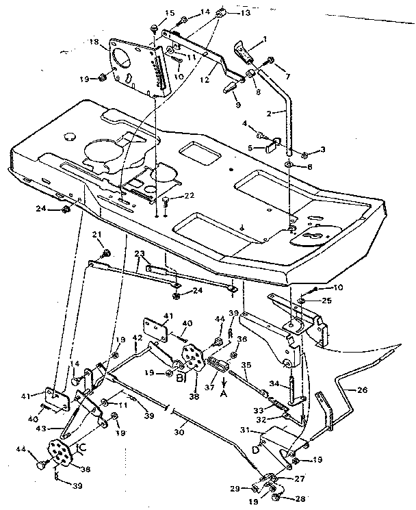 Craftsman 502255651 replacement parts blade housing suspension diagram