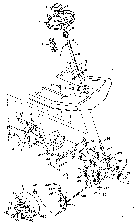 Craftsman 502255650 replacement parts steering system diagram