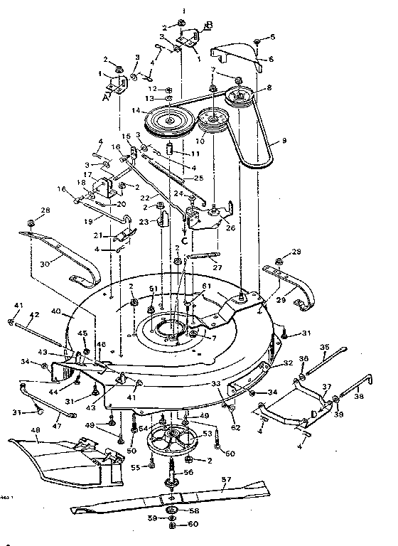 Craftsman 502255710 mower deck diagram