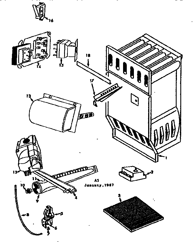 Kenmore 867768040 functional replacement parts diagram