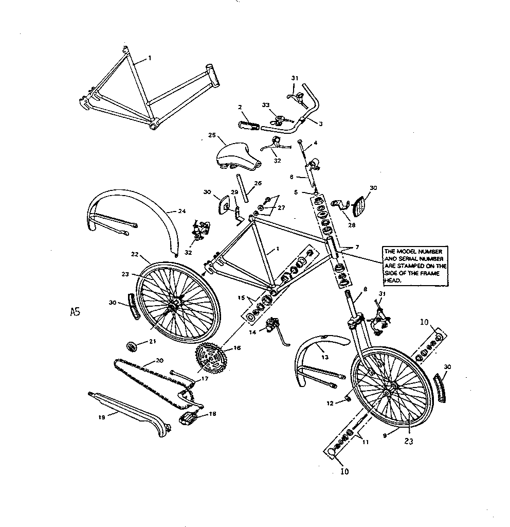 Sears 502473780 sears 26" lightweight 3-speed diagram