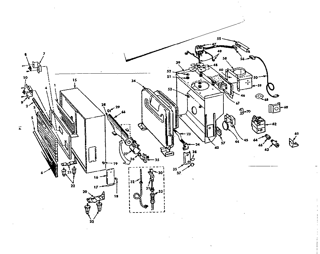 Kenmore 155463040 preway counter flow gas heaters diagram