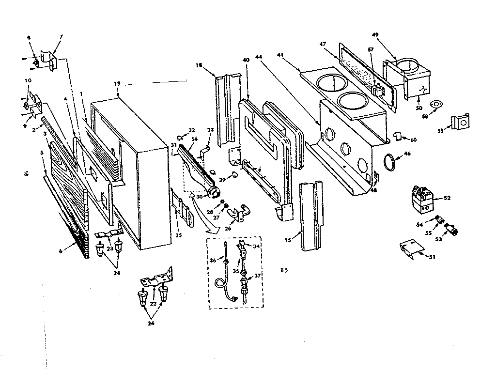 Kenmore 155463040 preway counter flow gas heaters diagram