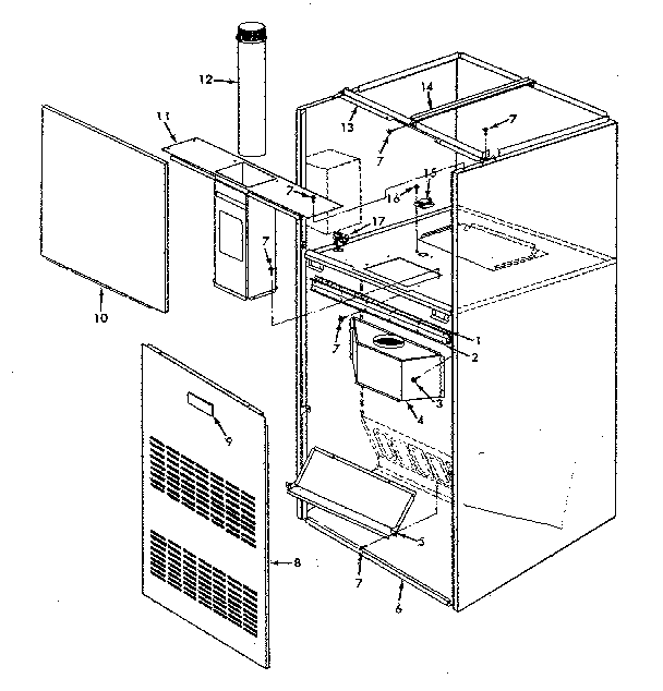 Kenmore 867774332 furnace body diagram