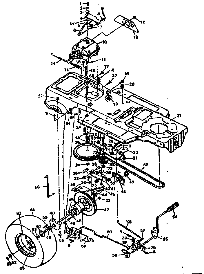 Craftsman 502255713 replacement parts drive system diagram