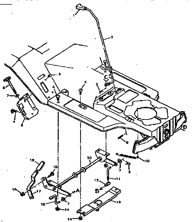 Craftsman 502255713 replacement parts blade housing suspension diagram