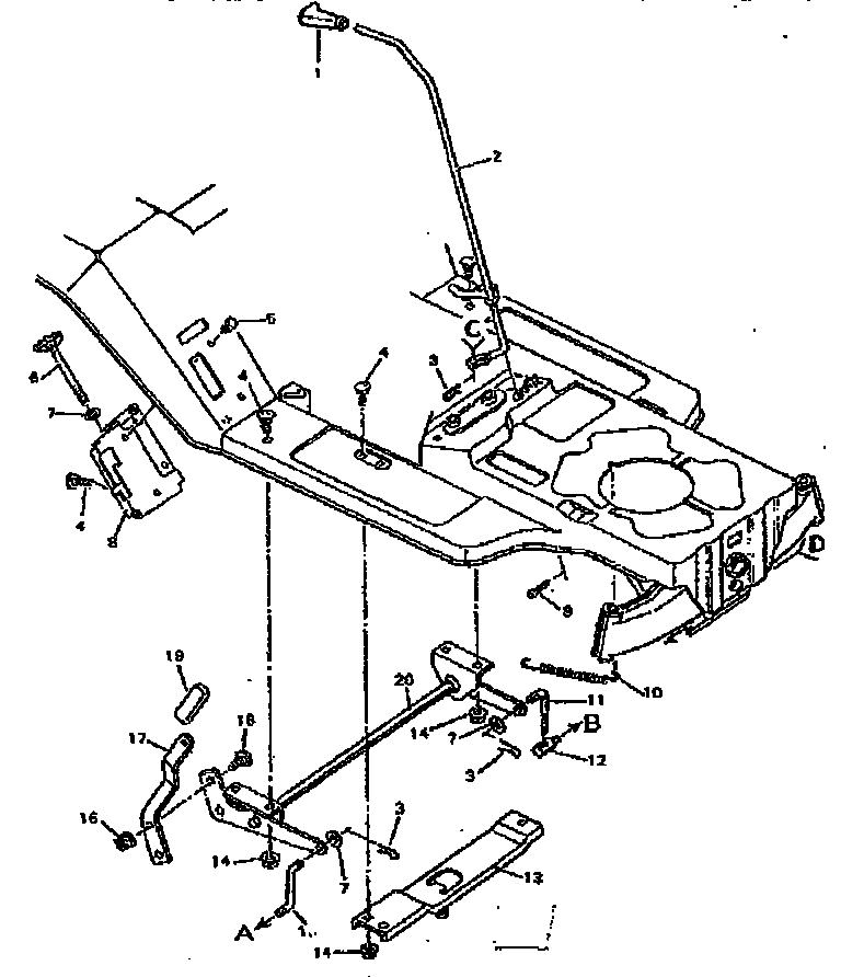 Craftsman 502255780 replacement parts blade housing suspension diagram