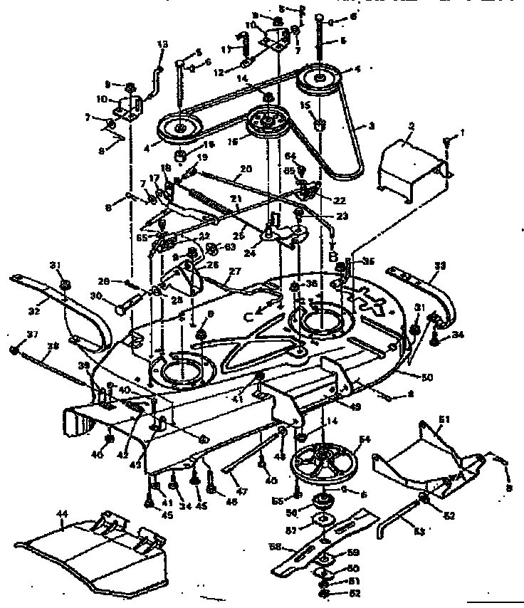 Craftsman 502255780 replacement parts blade housing diagram