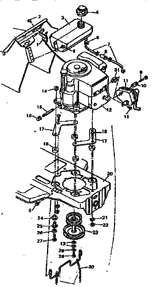 Craftsman 502255780 replacement parts engine mount diagram