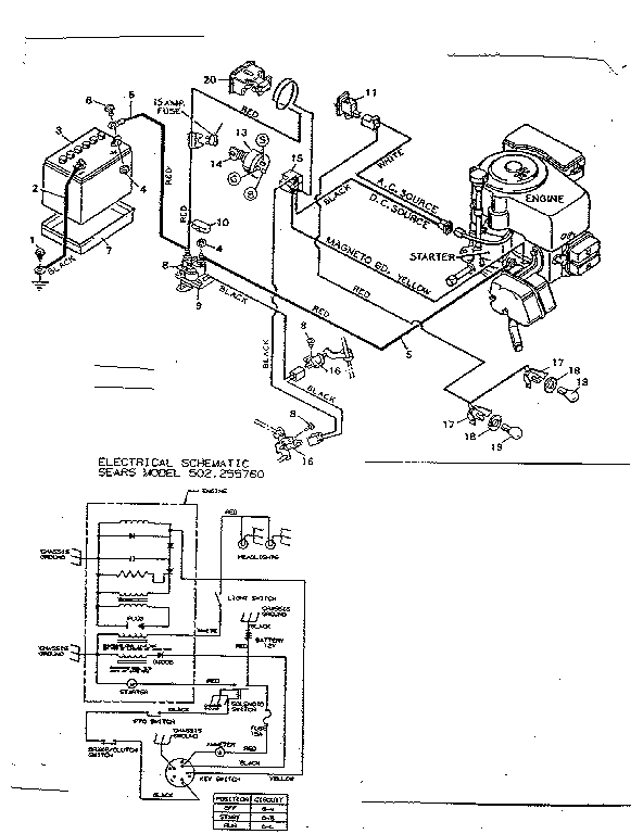 Craftsman 502255760 wiring diagram diagram