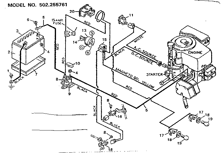 Craftsman 502255761 wiring diagram diagram