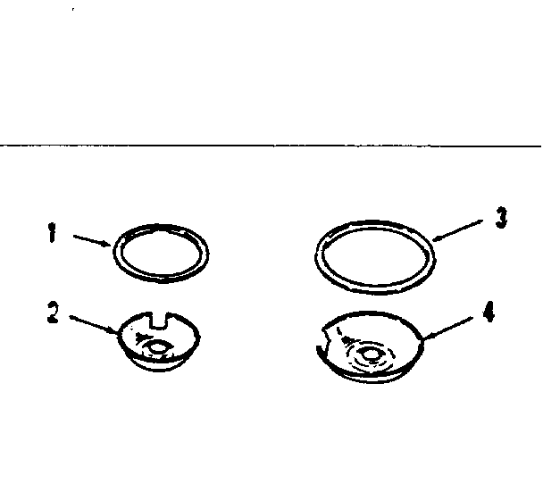Kenmore 9114658610 drip pans and rings diagram