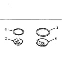 Kenmore 9114658610 drip pans and rings diagram
