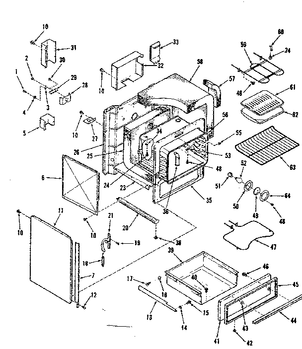 Kenmore 9114658610 body section diagram